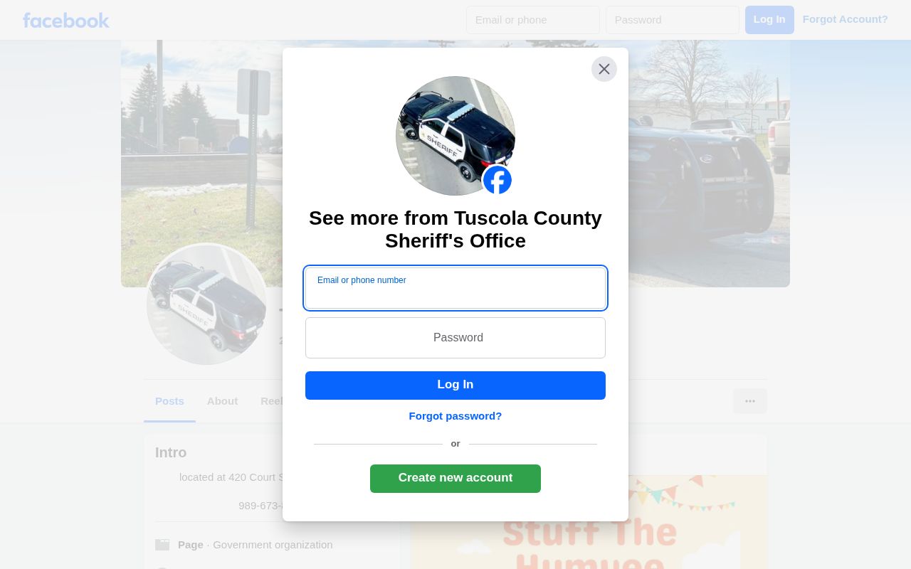 Tuscola County release mugshots official Sheriff Facebook channel